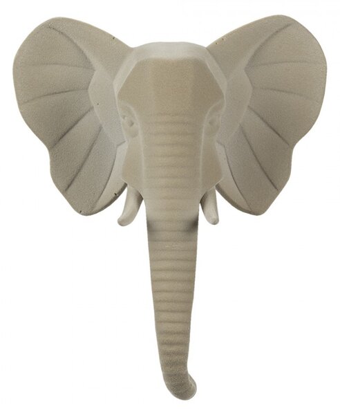 Nástenná dekorácia Slon Elephant - 17*8*21 cm - Clayre & Eef