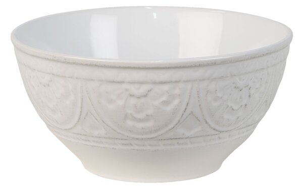 Béžová miska s ornamentom Olen - Ø 16*7 cm - Clayre & Eef
