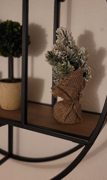 Zasnežený vianočný stromček v jute - 20cm - Chic Antique
