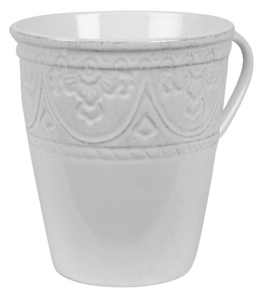 Béžový hrnek s ornamentom Olen - 13*10*12 cm / 450 ml - Clayre & Eef
