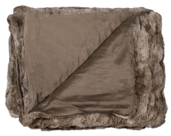 Hnedý chlpatý plyšový pléd Grizzly - 130*180*3cm - Mars & More