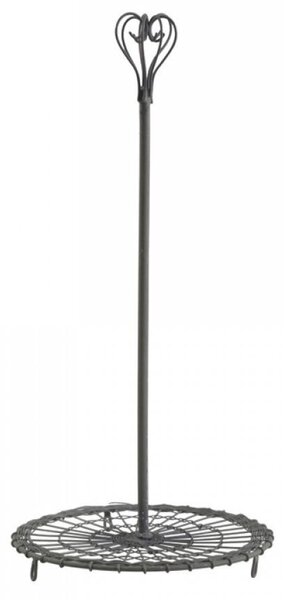 Zinkový kovový stojan na kuchynské utierky s ozdobou Fill - Ø 16*33 cm - Chic Antique
