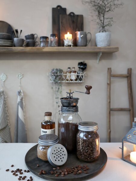 Nízka sklenená dóza s vekom - Ø 10 * 8 cm / 535ml - Chic Antique