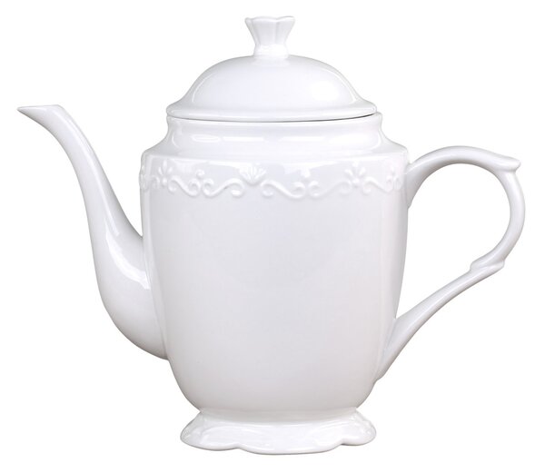 Porcelánová čajová kanvica s čipkou Provence - 12*20 cm/ 0.9L - Chic Antique