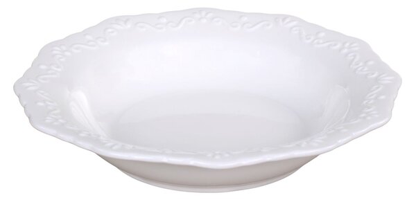 Porcelánový polievkový tanier s čipkou Provence lace - Ø 21cm / 0.25L - Chic Antique
