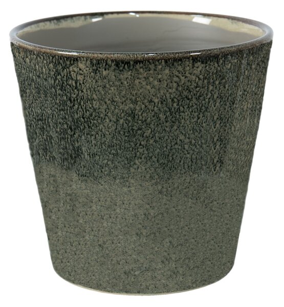 Zelený dekoračný obal na kvetináč Mion XL - Ø 19*18 cm - Clayre & Eef
