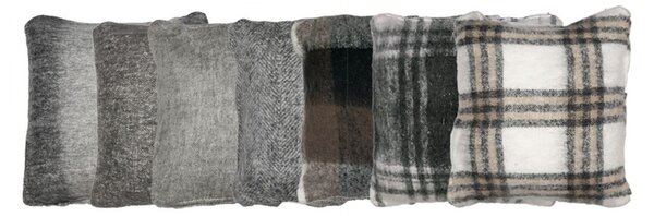 Károvaný vankúš vo vlnenom vzhľade wool look - 45*45*15cm - Mars & More