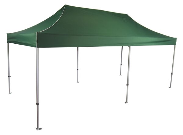Rozkladací stan 3x6m - Profi hliníkový hexagon, Čierna