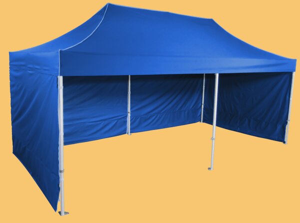 Rozkladací stan 3x6m - Profi hliníkový hexagon, Modrá