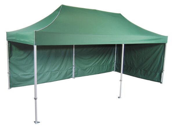 Rozkladací stan 3x6m - Profi hliníkový hexagon, Čierna