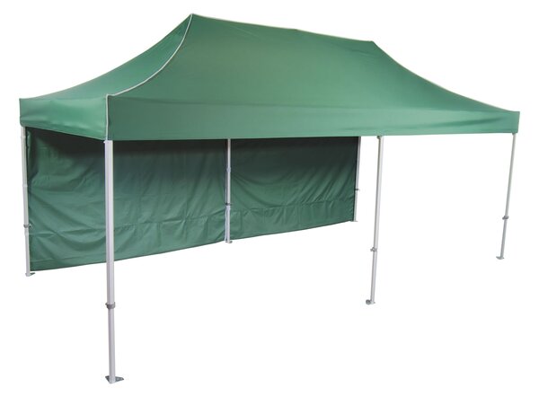 Rozkladací stan 3x6m - Profi hliníkový hexagon, Čierna