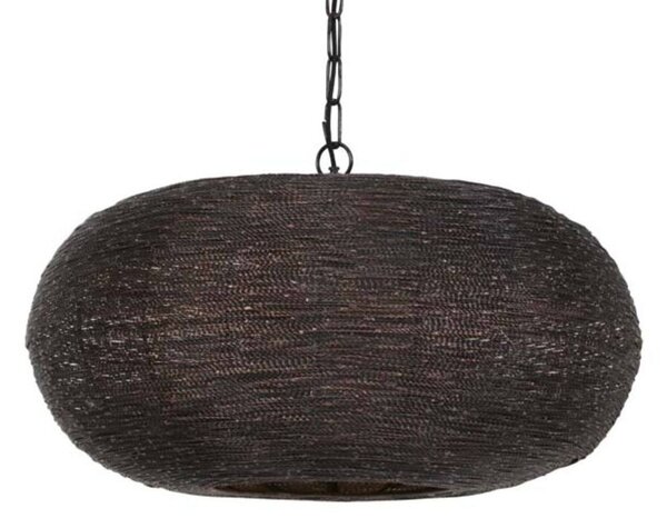 Bronzovo-hnedé závesné kovové svetlo Nadra - Ø55*27cm - Light & Living