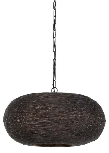 Bronzovo-hnedé závesné kovové svetlo Nadra - Ø55*27cm - Light & Living