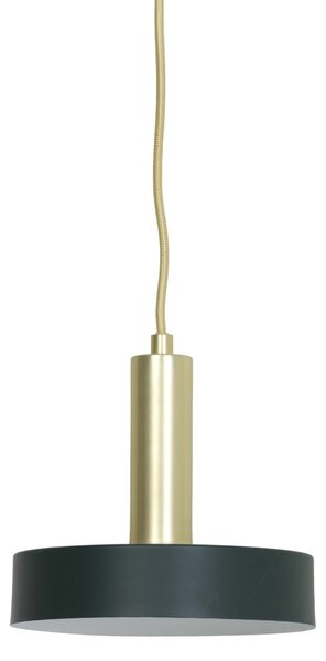 Zeleno-zlaté kovové závesné svetlo Boste - Ø 20*5 cm - Light & Living