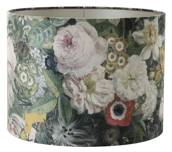 Kvetované tienidlo na lampu Butterfly ocher - Ø 30*21cm/ E27 - Light & Living