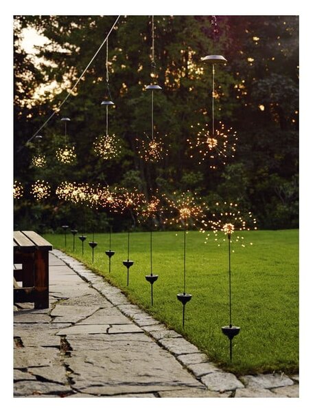 Vonkajšie solárne LED svietidlo s bielymi diódami Star Trading Firework, výška 100 cm
