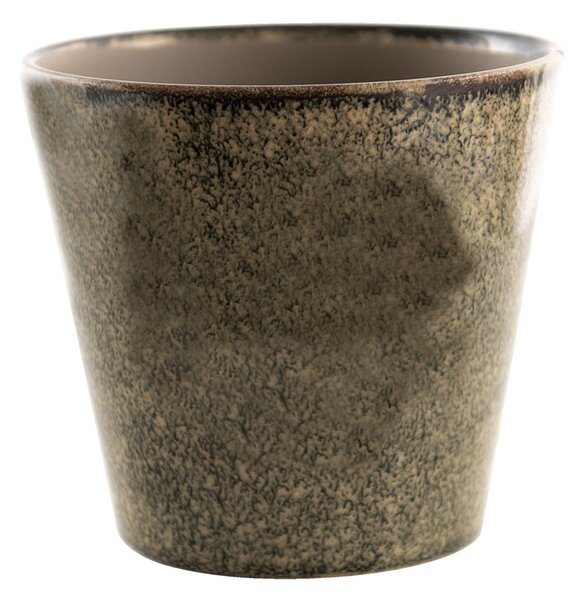 Zelený dekoračný obal na kvetináč Mion L - Ø 17*16 cm - Clayre & Eef
