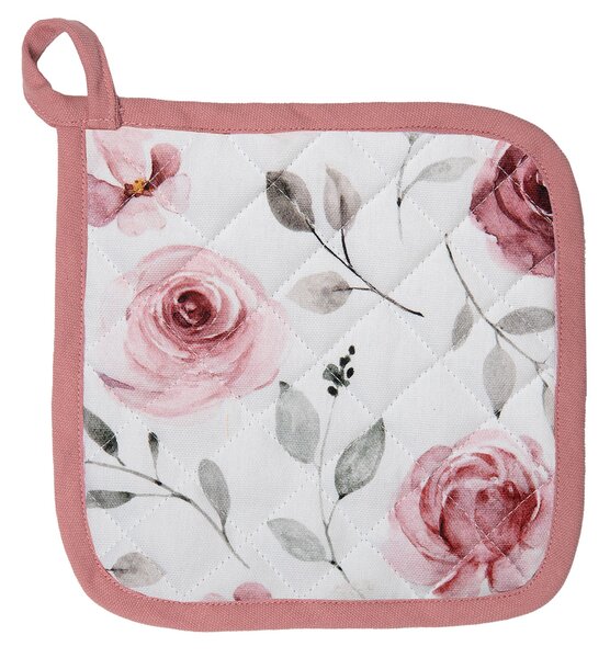 Bavlnená chňapka-podložka s ružami Rustic Rose - 20*20 cm - Clayre & Eef