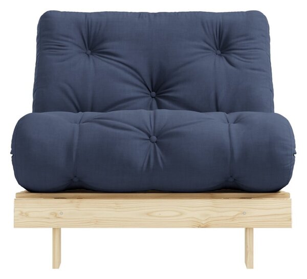 Rozkladacie kreslo s tmavomodrým poťahom Karup Design Roots Raw/Navy