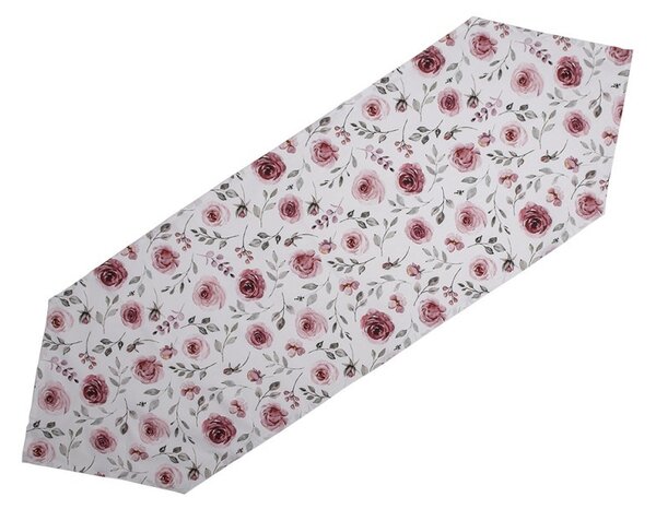 Bavlnený behúň na stôl s ružami Rustic Rose - 50*160 cm - Clayre & Eef