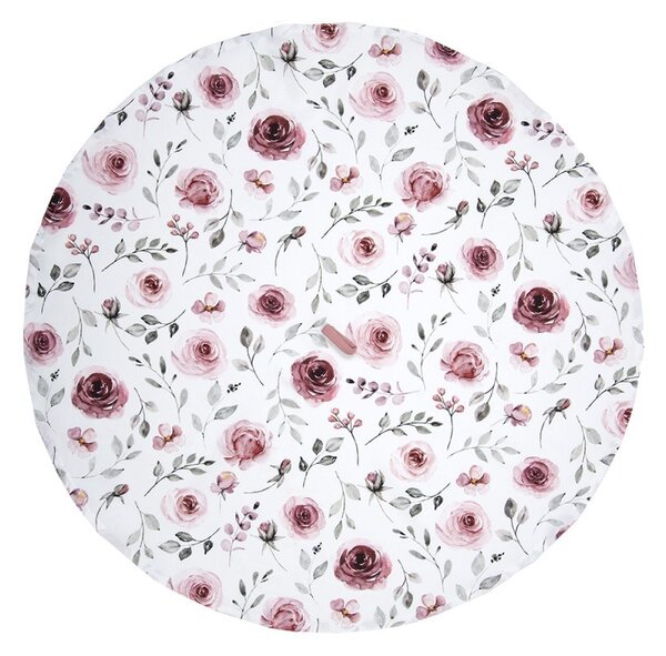 Bavlnená okrúhla utierka s ružami Rustic Rose - Ø80 cm - Clayre & Eef