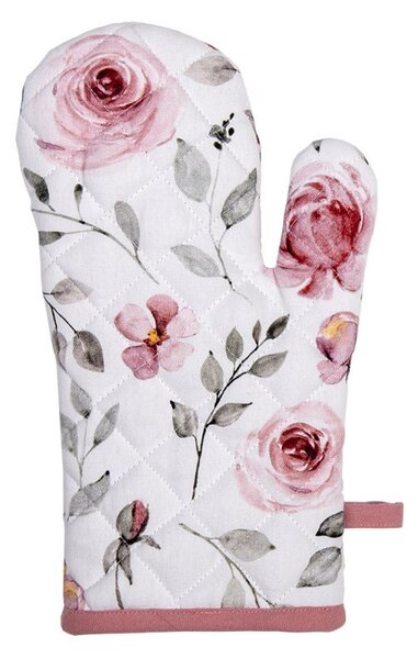 Bavlnená chňapka-rukavica s ružami Rustic Rose - 18*30 cm - Clayre & Eef
