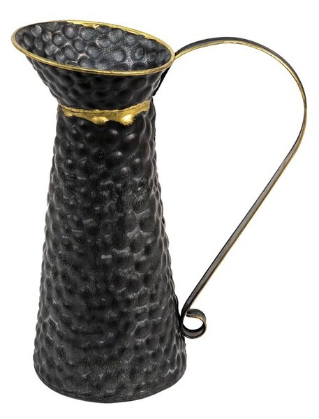 Čierný kovový dekorační džbán Valentino II - 23*15*34 cm - Clayre & Eef
