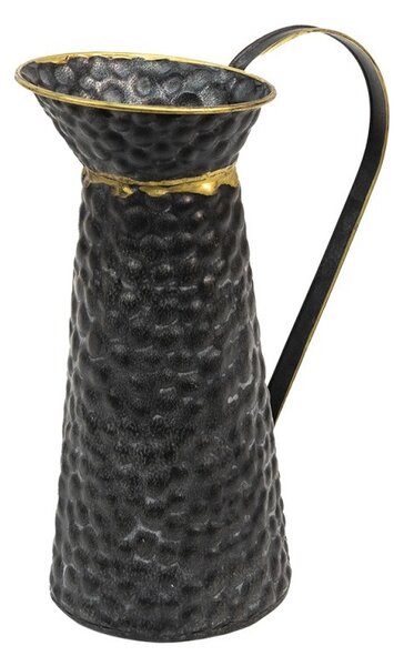 Čierný kovový dekorační džbán Valentino II - 23*15*34 cm - Clayre & Eef