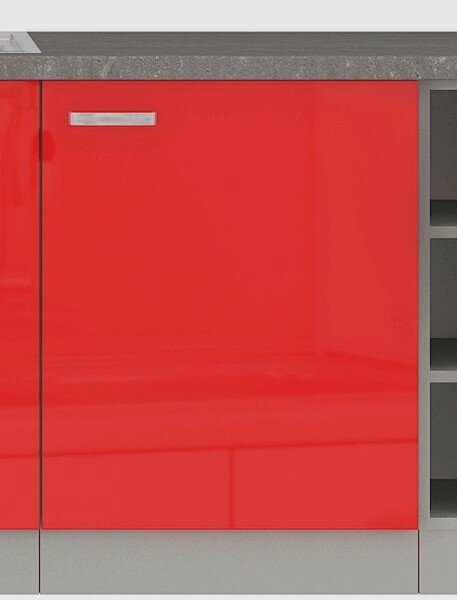 Dolná kuchynská skrinka Rose 60D, 60 cm, červený lesk