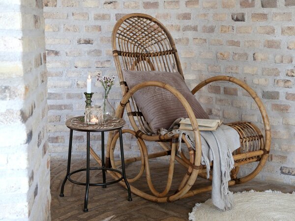 Prírodné ratanové hojdacie kreslo Old French - 58*106*100 cm - Chic Antique