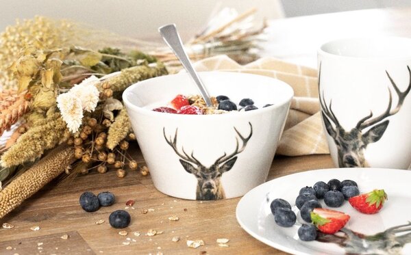 Porcelánová miska s jeleňom Red Deer - Ø13*7,5cm - Mars & More