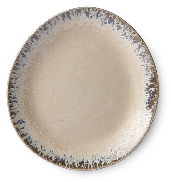 2ks béžový dezertný tanier 70s bark - Ø 22*2cm - HKLIVING
