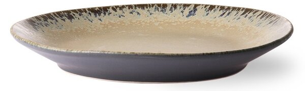 2ks béžový dezertný tanier 70s bark - Ø 22*2cm - HKLIVING