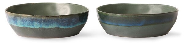 2ks machová miska na cestoviny 70s moss - Ø 20*5cm/800ml - HKLIVING