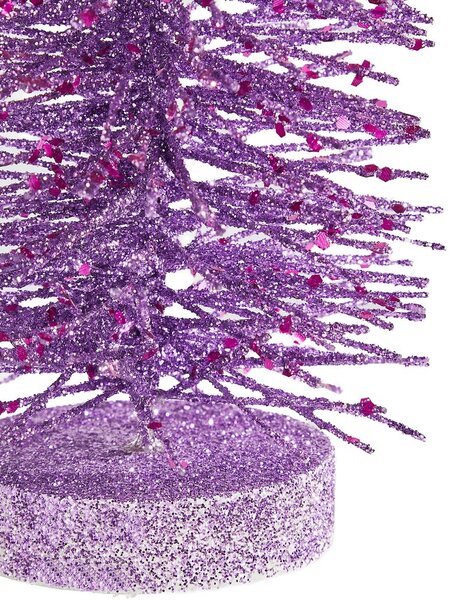 X-MAS Dekoračná jedľa trblietavá 28 cm - fialová