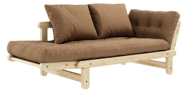 Rozkladacia pohovka s hnedým poťahom Karup Design Beat Natural/Mocca