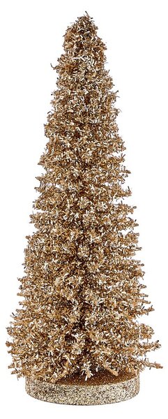 X-MAS Dekoračná jedľa trblietavá 28 cm - zlatá