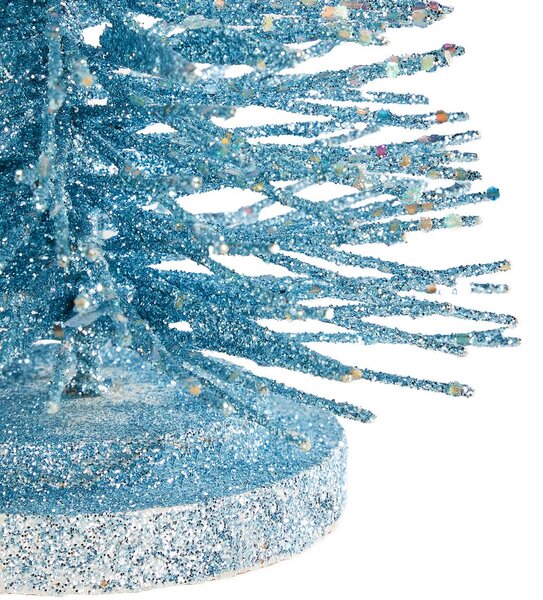 X-MAS Dekoračná jedľa trblietavá 40 cm - modrá
