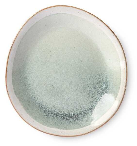 2ks hmlový zelený dezertný tanier 70s mist - Ø 22*2cm - HKLIVING