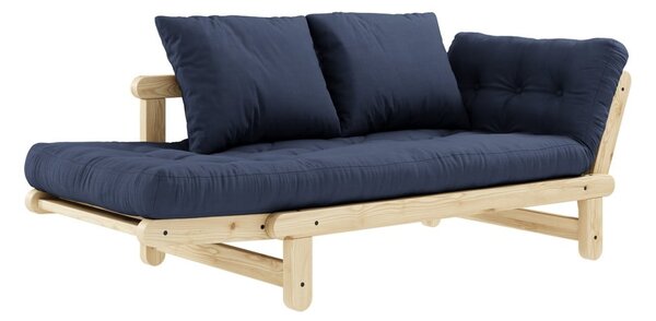 Rozkladacia pohovka s tmavomodrým poťahom Karup Design Beat Natural/Navy