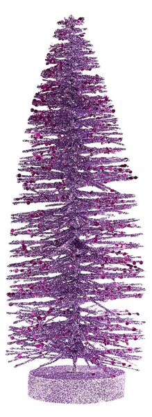X-MAS Dekoračná jedľa trblietavá 28 cm - fialová