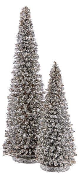 X-MAS Dekoračná jedľa trblietavá 28 cm - strieborná