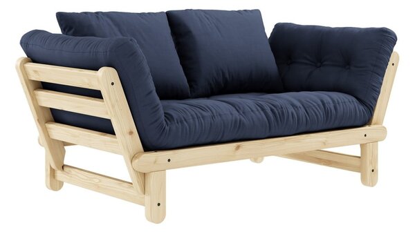 Rozkladacia pohovka s tmavomodrým poťahom Karup Design Beat Natural/Navy