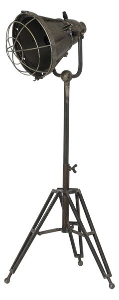 Šedá stolná lampa na trojnožke s bronzovou patinou Damyan - 35*30*77 cm/40W - Light & Living