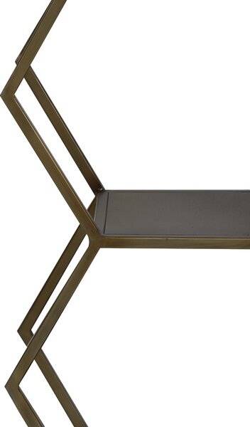 Bronzový antik kovový policový regál Hual v tvare plastu - 106*25*90cm - Light & Living