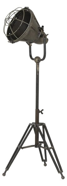 Šedá stolná lampa na trojnožke s bronzovou patinou Damyan - 35*30*77 cm/40W - Light & Living