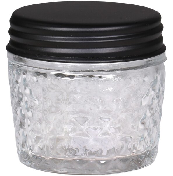 Sklenená dóza s čiernym skrutkovacím viečkom Storage Jam - Ø 8*9 cm/ 0,26l - Chic Antique