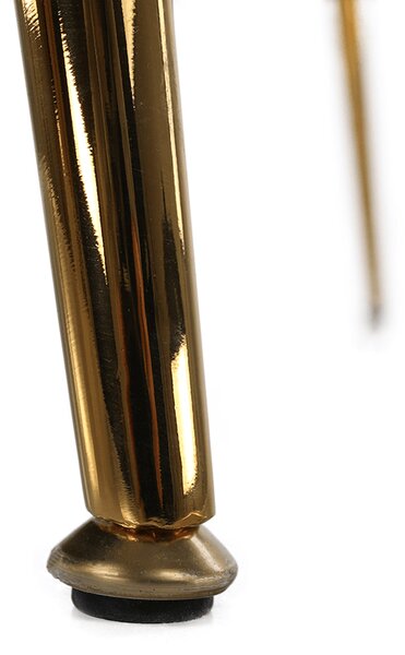 KONDELA Lavica v štýle Art-deco, béžová Velvet látka/gold chróm-zlatý, NOBLIN