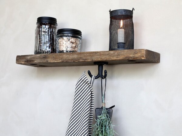 Sklenená dóza s čiernym skrutkovacím viečkom Storage Jam - Ø 8*9 cm/ 0,26l - Chic Antique