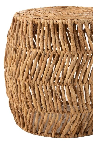 Prírodný odkladací stolík s výpletom z vodného hyacintu Maurice - Ø42*42cm - J-Line by Jolipa